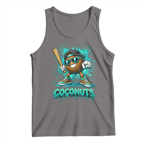 Baseball Coconut Tank Top Funny Graffiti Splatter Sports TS10 Deep Heather Print Your Wear