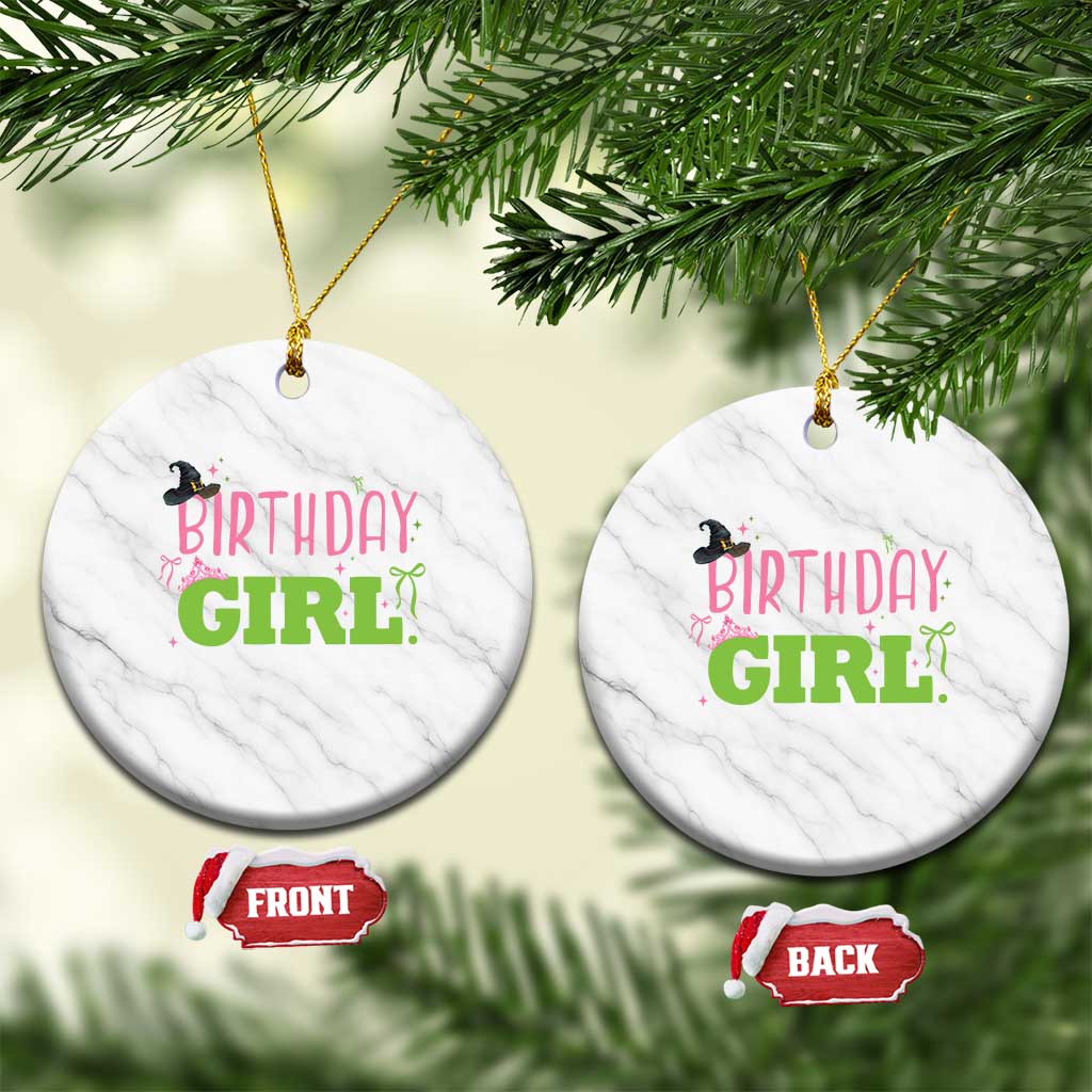 Birthday Girl Ceramic Ornament Witch Pink Green Toddler Baby 1st 2nd 3rd 4th 5th 6th 7th TS10 1pc White Marble Print Your Wear