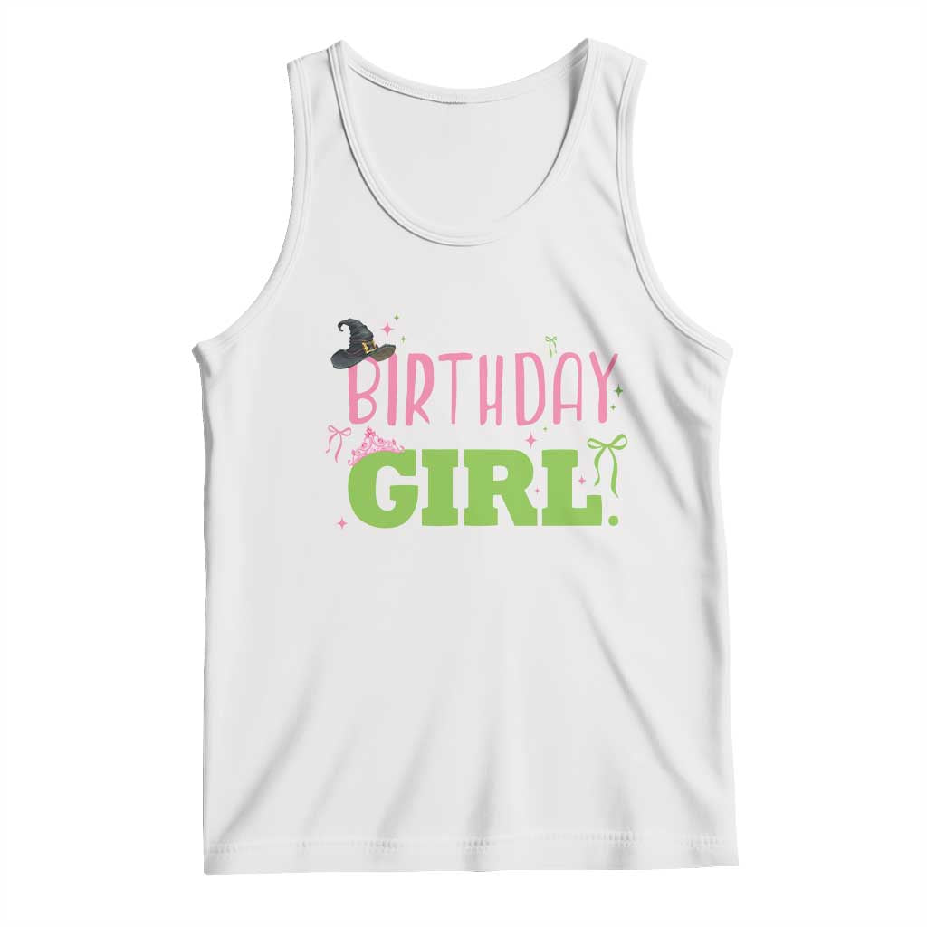 Birthday Girl Tank Top Witch Pink Green Toddler Baby 1st 2nd 3rd 4th 5th 6th 7th TS10 White Print Your Wear