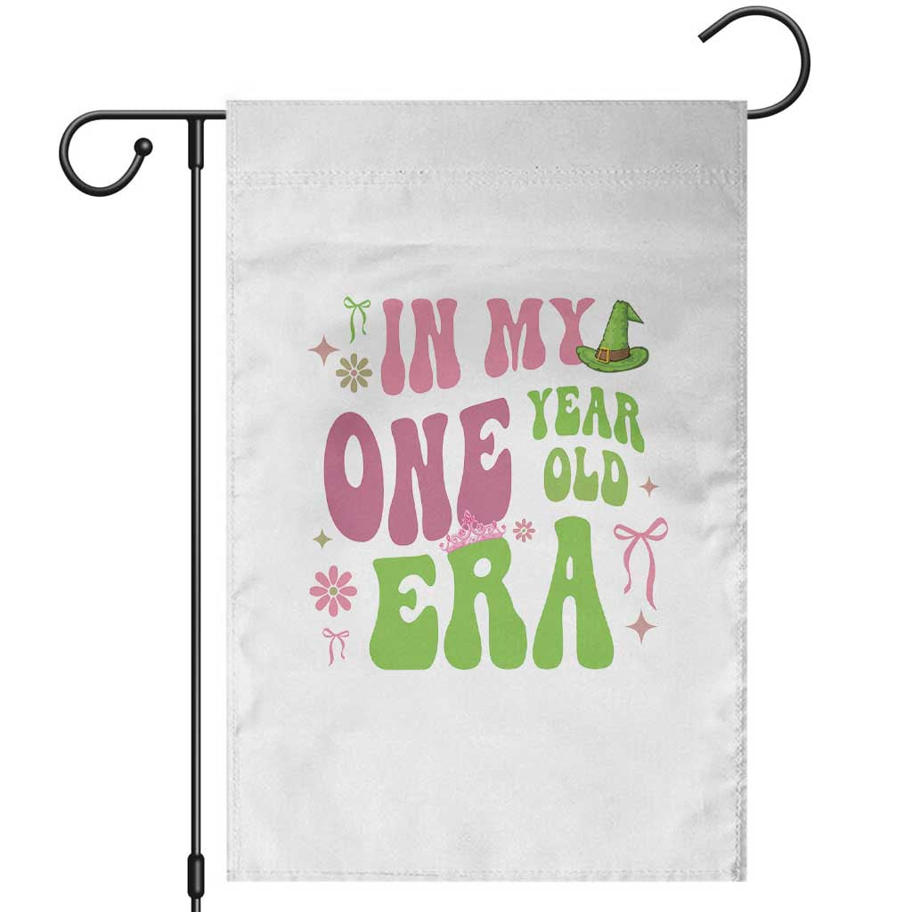 Baby Girl First Birthday Outfit Garden Flag In My One Year Old Era Witch Pink Green TS10 White Print Your Wear