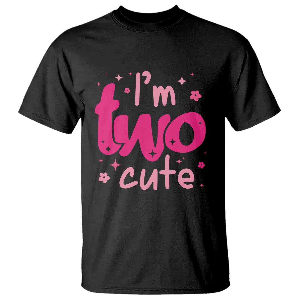 Two Birthday Girl T Shirt Pink 2nd Bday Im Two Cute TS10 Black Print Your Wear