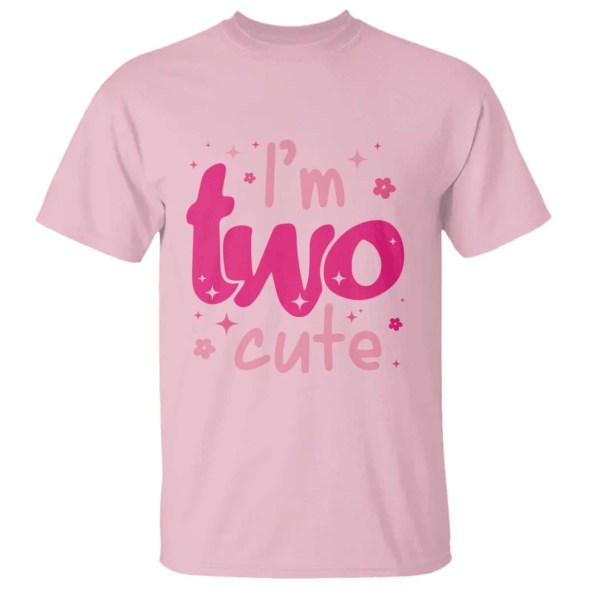 Two Birthday Girl T Shirt Pink 2nd Bday Im Two Cute TS10 Light Pink Print Your Wear