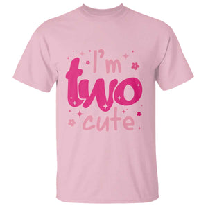 Two Birthday Girl T Shirt Pink 2nd Bday Im Two Cute TS10 Light Pink Print Your Wear