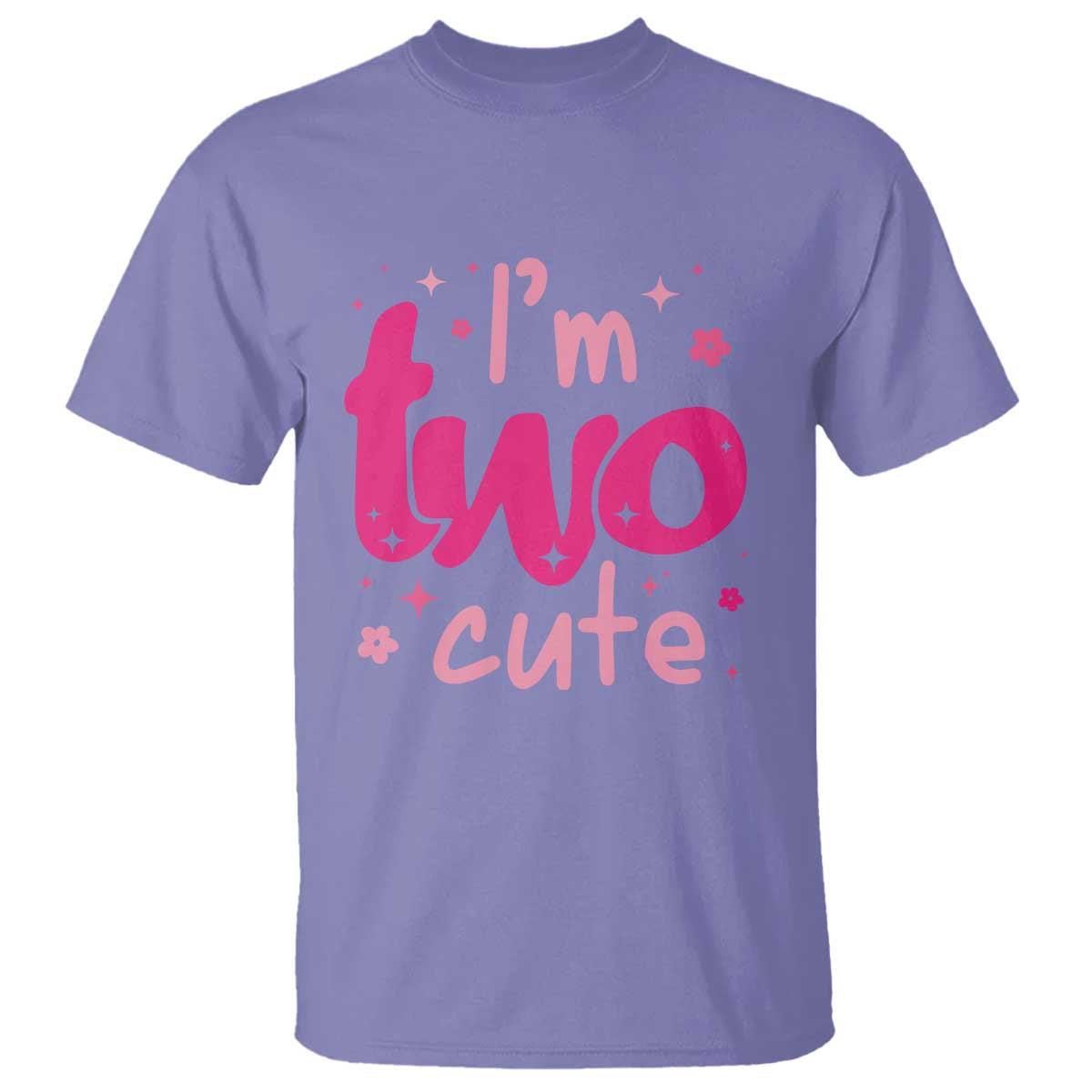 Two Birthday Girl T Shirt Pink 2nd Bday Im Two Cute TS10 Violet Print Your Wear