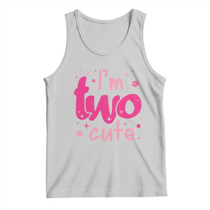 Two Birthday Girl Tank Top Pink 2nd Bday Im Two Cute TS10 Ash Print Your Wear