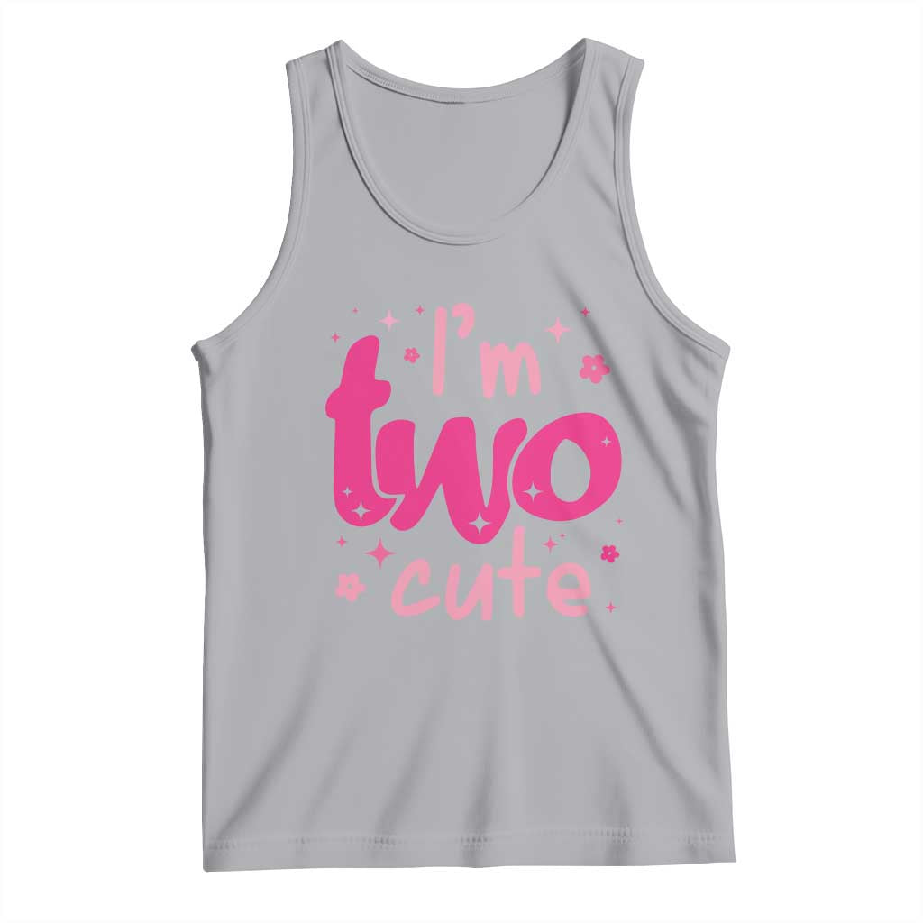 Two Birthday Girl Tank Top Pink 2nd Bday Im Two Cute TS10 Athletic Heather Print Your Wear