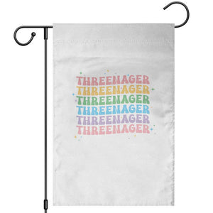 3rd Birthday Garden Flag Toddler Threenager 3 Years Old Birthday Outfit TS10 White Print Your Wear