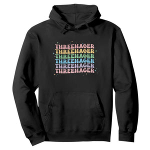 3rd Birthday Hoodie Toddler Threenager 3 Years Old Birthday Outfit TS10 Black Print Your Wear