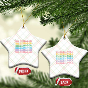 3rd Birthday Ceramic Ornament Toddler Threenager 3 Years Old Birthday Outfit TS10 Print Your Wear