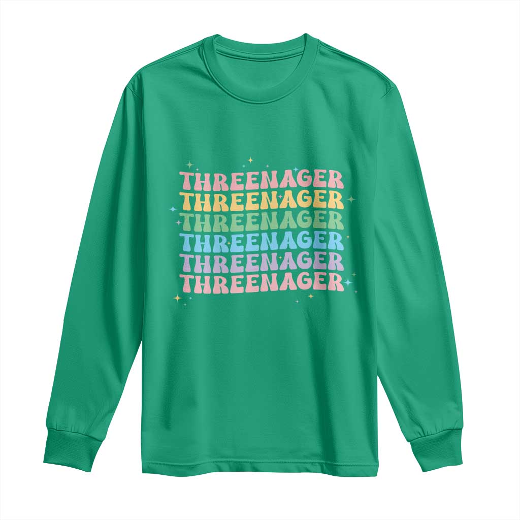 3rd Birthday Long Sleeve Shirt Toddler Threenager 3 Years Old Birthday Outfit TS10 Irish Green Print Your Wear