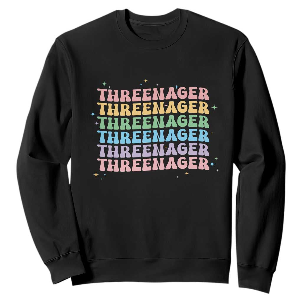3rd Birthday Sweatshirt Toddler Threenager 3 Years Old Birthday Outfit TS10 Black Print Your Wear