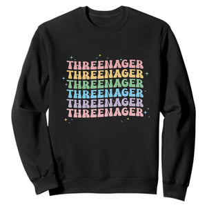 3rd Birthday Sweatshirt Toddler Threenager 3 Years Old Birthday Outfit TS10 Black Print Your Wear