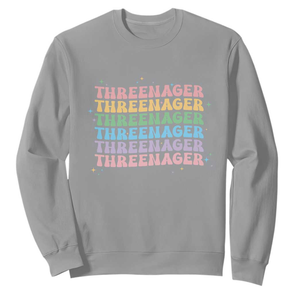 3rd Birthday Sweatshirt Toddler Threenager 3 Years Old Birthday Outfit TS10 Sport Gray Print Your Wear