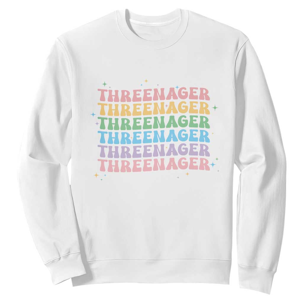3rd Birthday Sweatshirt Toddler Threenager 3 Years Old Birthday Outfit TS10 White Print Your Wear