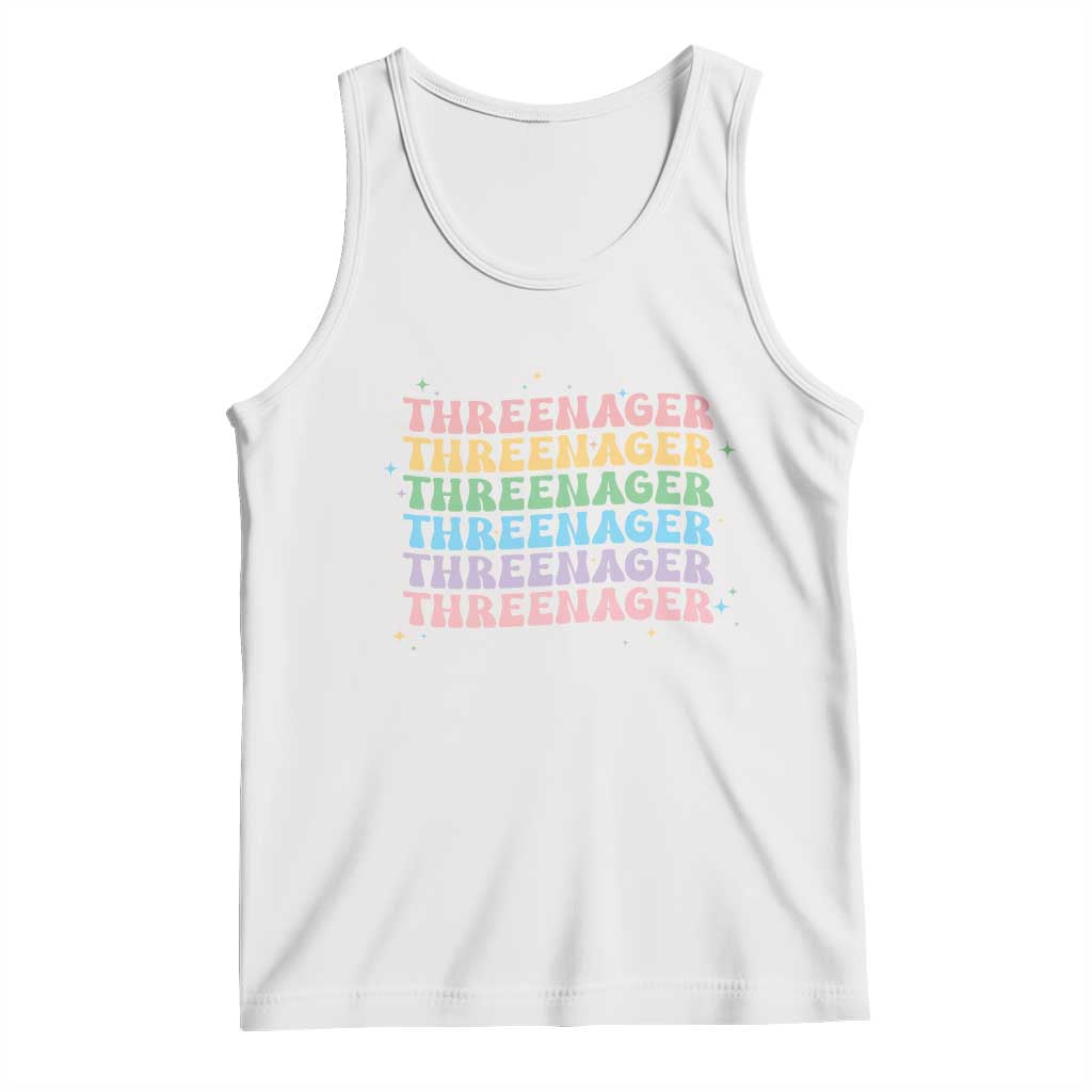 3rd Birthday Tank Top Toddler Threenager 3 Years Old Birthday Outfit TS10 White Print Your Wear