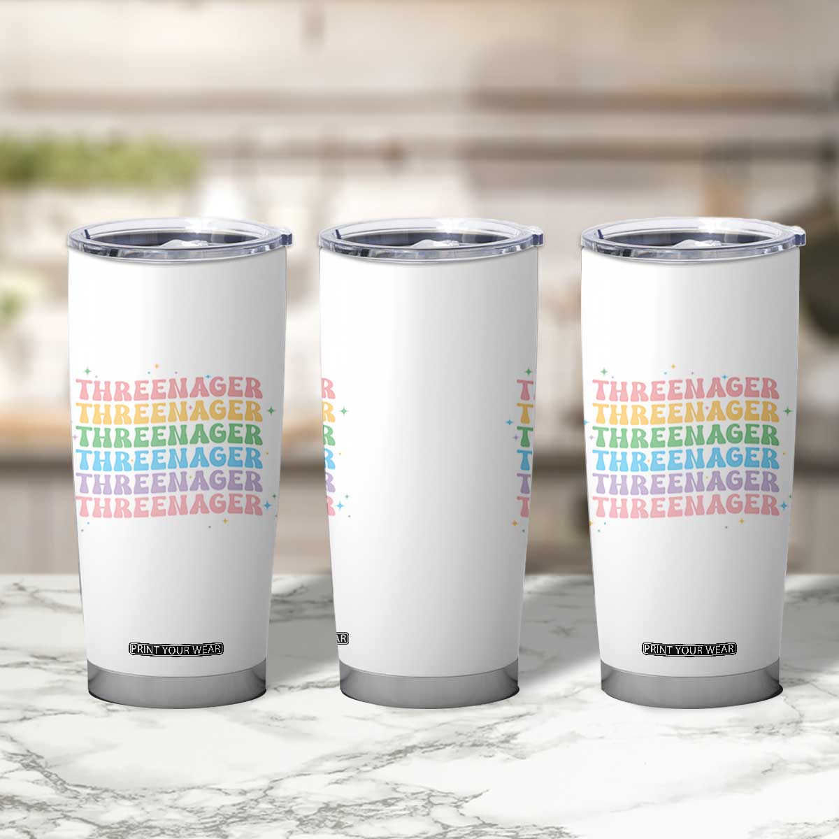 3rd Birthday Tumbler Cup Toddler Threenager 3 Years Old Birthday Outfit TS10 Print Your Wear