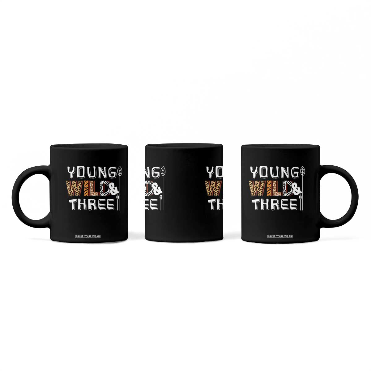 3rd Birthday Coffee Mug Young Wild And Three Safari Zoo Party TS10 Print Your Wear