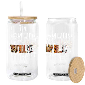 3rd Birthday Glass Can Young Wild And Three Safari Zoo Party TS10 Print Your Wear