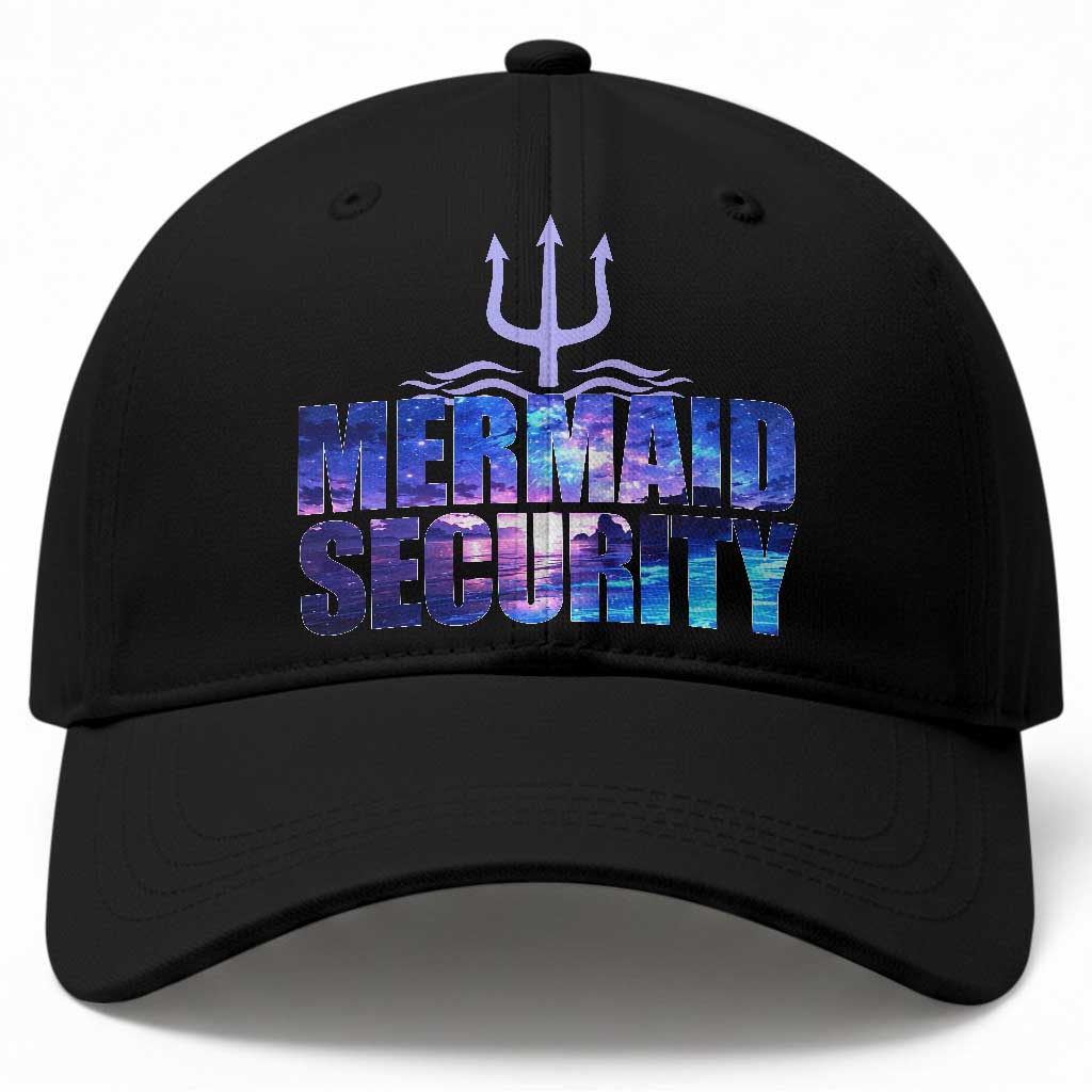 Mermaid Security Baseball Cap Funny Mermaid Family Squad TS10 Print Your Wear