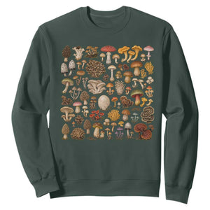 Mushroom Lovers Sweatshirt Mycology Fungi Foraging Mushroom Whisperer TS10 Dark Forest Green Print Your Wear