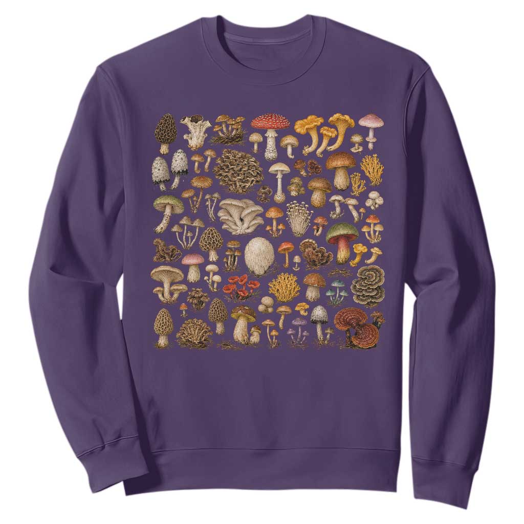Mushroom Lovers Sweatshirt Mycology Fungi Foraging Mushroom Whisperer TS10 Purple Print Your Wear