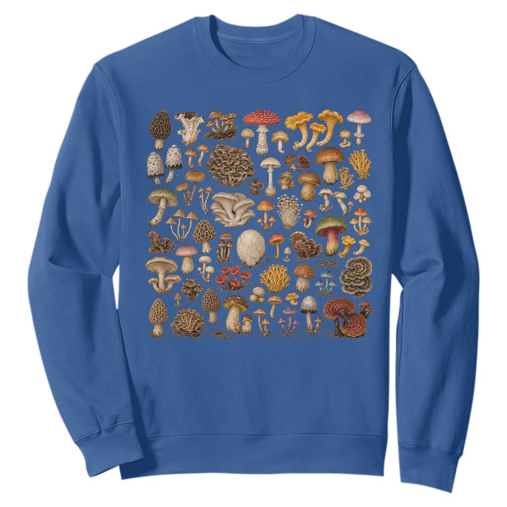 Mushroom Lovers Sweatshirt Mycology Fungi Foraging Mushroom Whisperer TS10 Royal Blue Print Your Wear