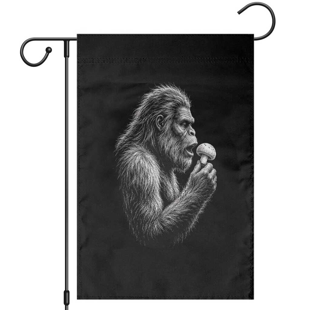 Bigfoot Mushroom Garden Flag Vintage Sasquatch Art Mystical Nature Lover Retro TS10 Black Print Your Wear