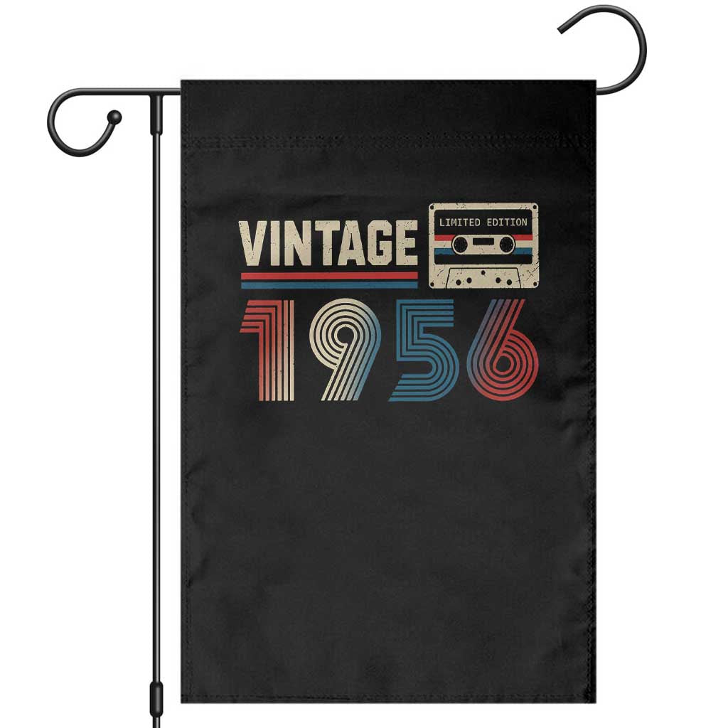 Vintage 1956 70th Birthday Gifts Garden Flag 70 Year Old Favors TS10 Black Print Your Wear