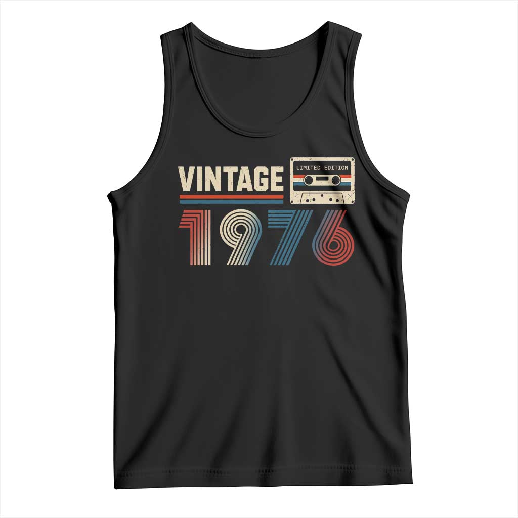 Vintage 1976 50th Birthday Gifts Tank Top 50 Year Old Favors TS10 Black Print Your Wear