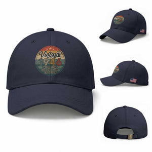 Vintage 1946 80th Birthday Baseball Cap 80 Year Old Gift Weird Being the Same Age as Old People TS10 Baseball Cap Universal Fit Navy Print Your Wear
