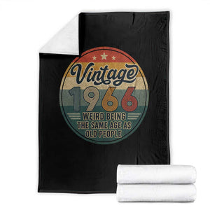 Vintage 1966 60th Birthday Throw Blanket 60 Year Old Gift Weird Being the Same Age as Old People TS10 Black Print Your Wear
