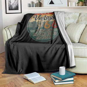 Vintage 1966 60th Birthday Throw Blanket 60 Year Old Gift Weird Being the Same Age as Old People TS10 Print Your Wear