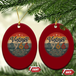 Vintage 1966 60th Birthday Ceramic Ornament 60 Year Old Gift Weird Being the Same Age as Old People TS10 Print Your Wear