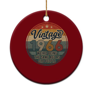 Vintage 1966 60th Birthday Ceramic Ornament 60 Year Old Gift Weird Being the Same Age as Old People TS10 1pc Red Print Your Wear
