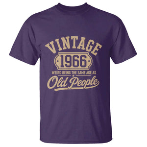60th Birthday T Shirt Vintage 1966 60 Year Old Gift Weird Being the Same Age as Old People TS10 Purple Print Your Wear