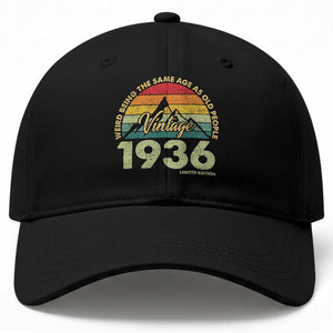 90th Birthday Baseball Cap Vintage 1936 Weird Being the Same Age as Old People 90 Year Old Gift TS10 Print Your Wear