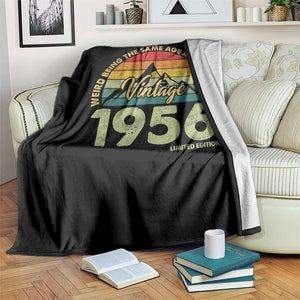 70th Birthday Throw Blanket Vintage 1956 Weird Being the Same Age as Old People 70 Year Old Gift TS10 Print Your Wear