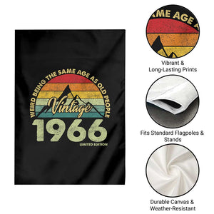 60th Birthday Garden Flag Vintage 1966 Weird Being the Same Age as Old People 60 Year Old Gift TS10 Print Your Wear