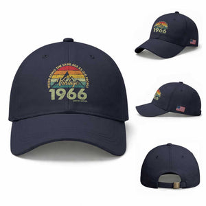 60th Birthday Baseball Cap Vintage 1966 Weird Being the Same Age as Old People 60 Year Old Gift TS10 Baseball Cap Universal Fit Navy Print Your Wear