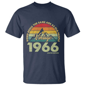60th Birthday T Shirt Vintage 1966 Weird Being the Same Age as Old People 60 Year Old Gift TS10 Navy Print Your Wear