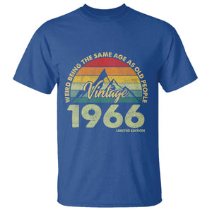 60th Birthday T Shirt Vintage 1966 Weird Being the Same Age as Old People 60 Year Old Gift TS10 Royal Blue Print Your Wear