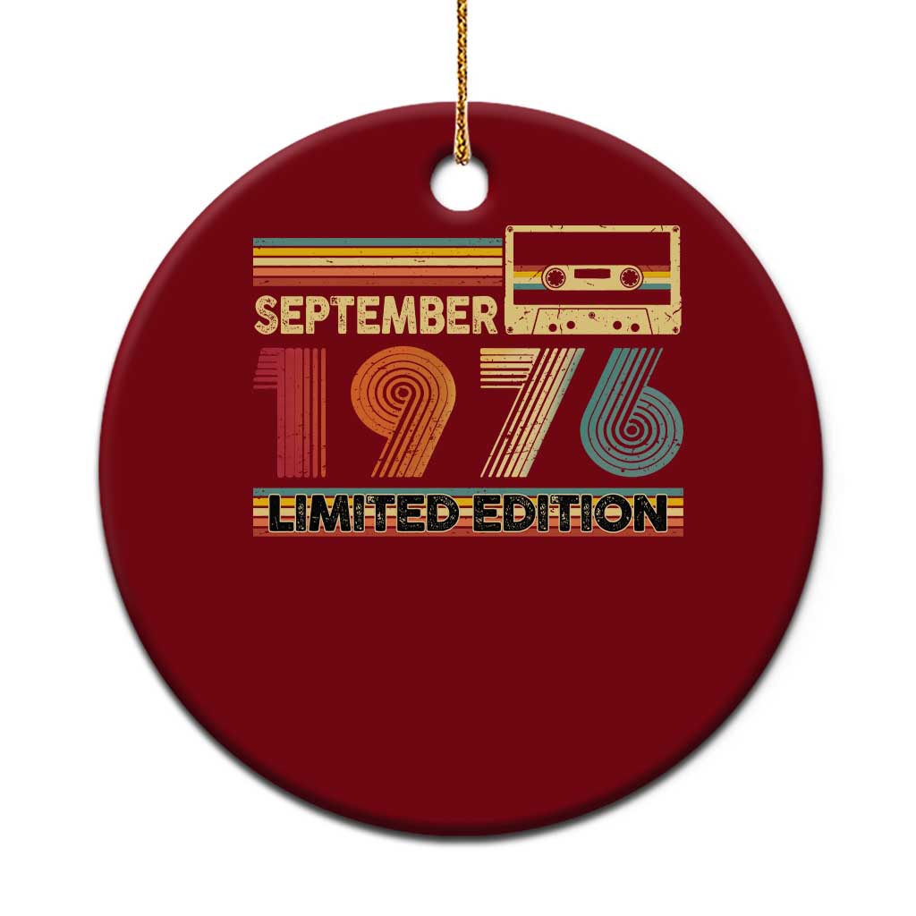 1976 September 50th Birthday Ceramic Ornament Retro Limited Edition 50 Year Old Gift