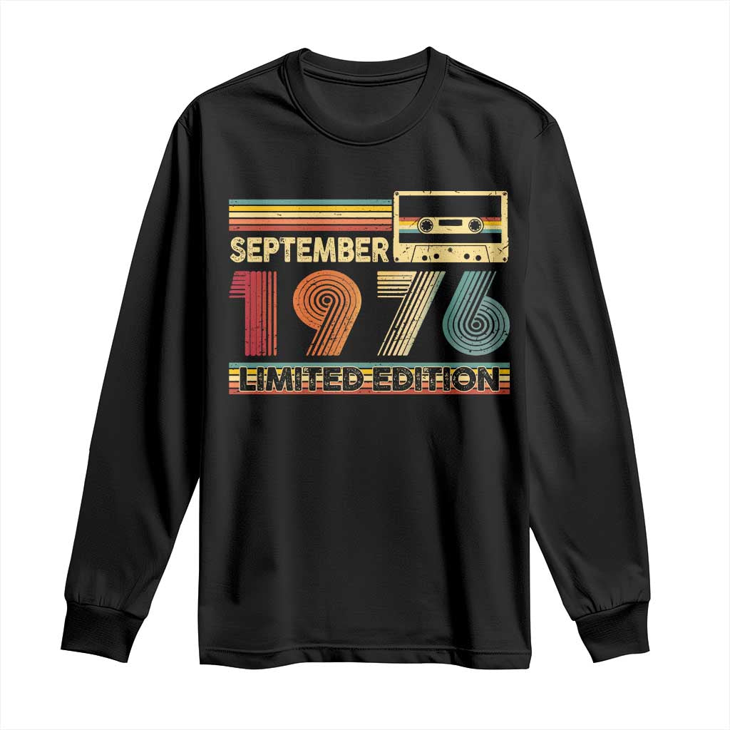 1976 September 50th Birthday Long Sleeve Shirt Retro Limited Edition 50 Year Old Gift