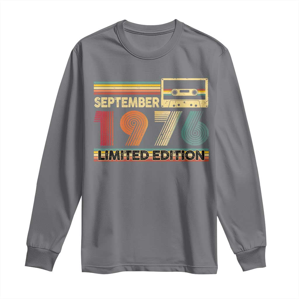 1976 September 50th Birthday Long Sleeve Shirt Retro Limited Edition 50 Year Old Gift