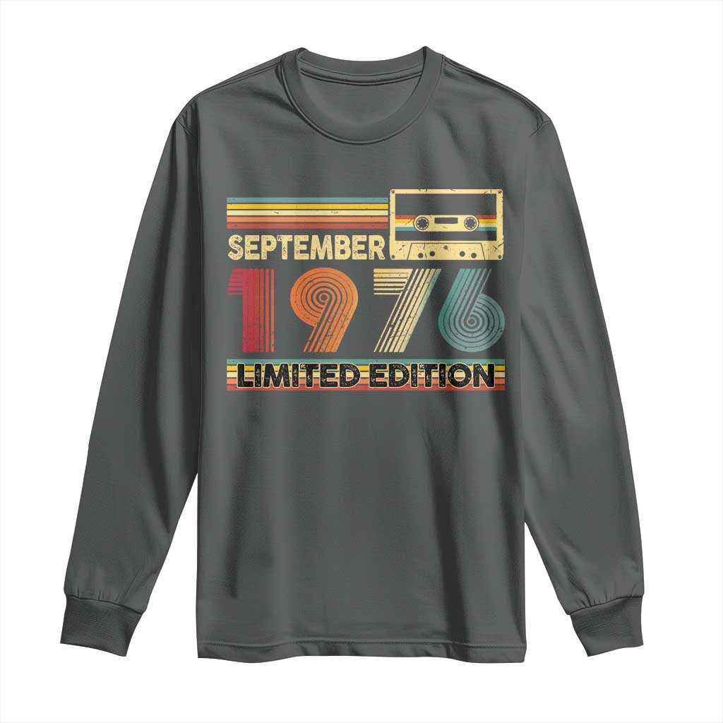 1976 September 50th Birthday Long Sleeve Shirt Retro Limited Edition 50 Year Old Gift