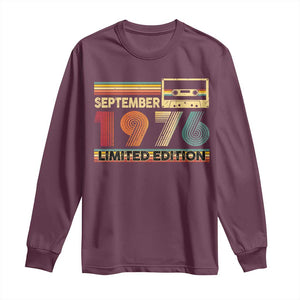 1976 September 50th Birthday Long Sleeve Shirt Retro Limited Edition 50 Year Old Gift