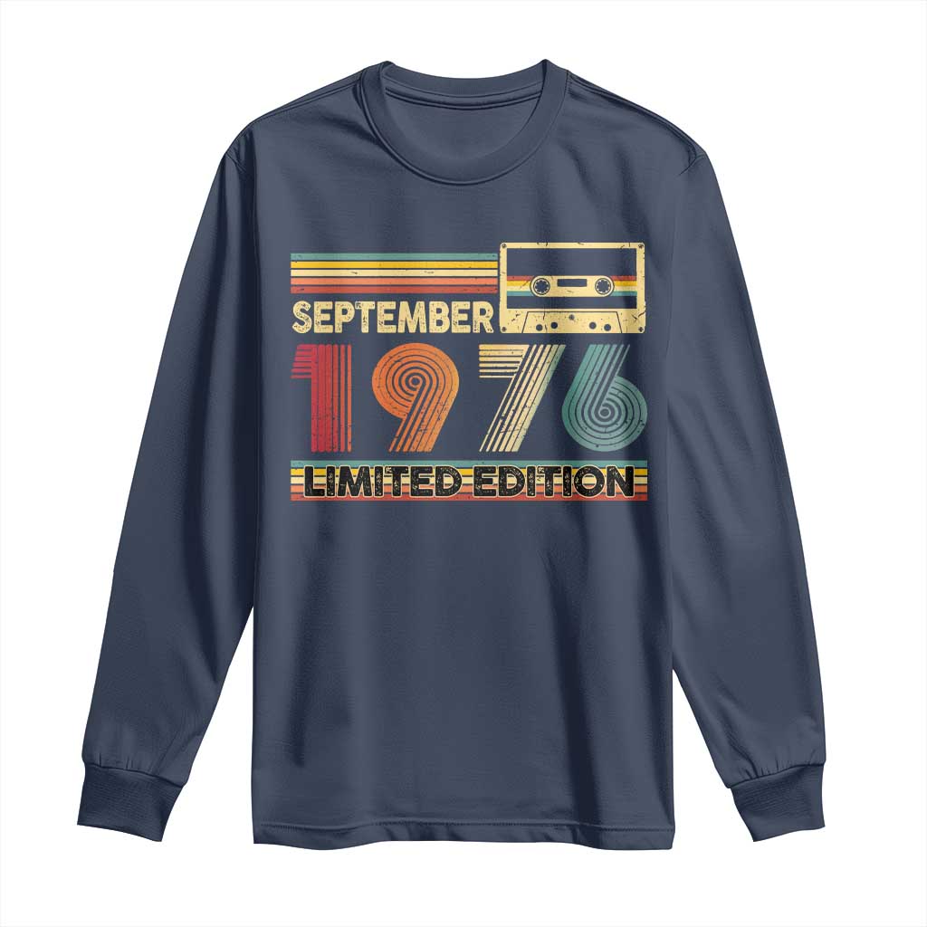 1976 September 50th Birthday Long Sleeve Shirt Retro Limited Edition 50 Year Old Gift