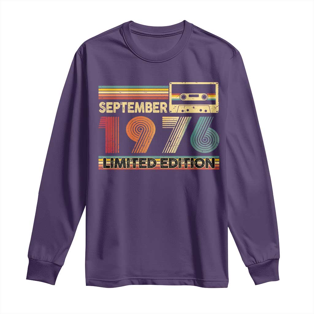 1976 September 50th Birthday Long Sleeve Shirt Retro Limited Edition 50 Year Old Gift