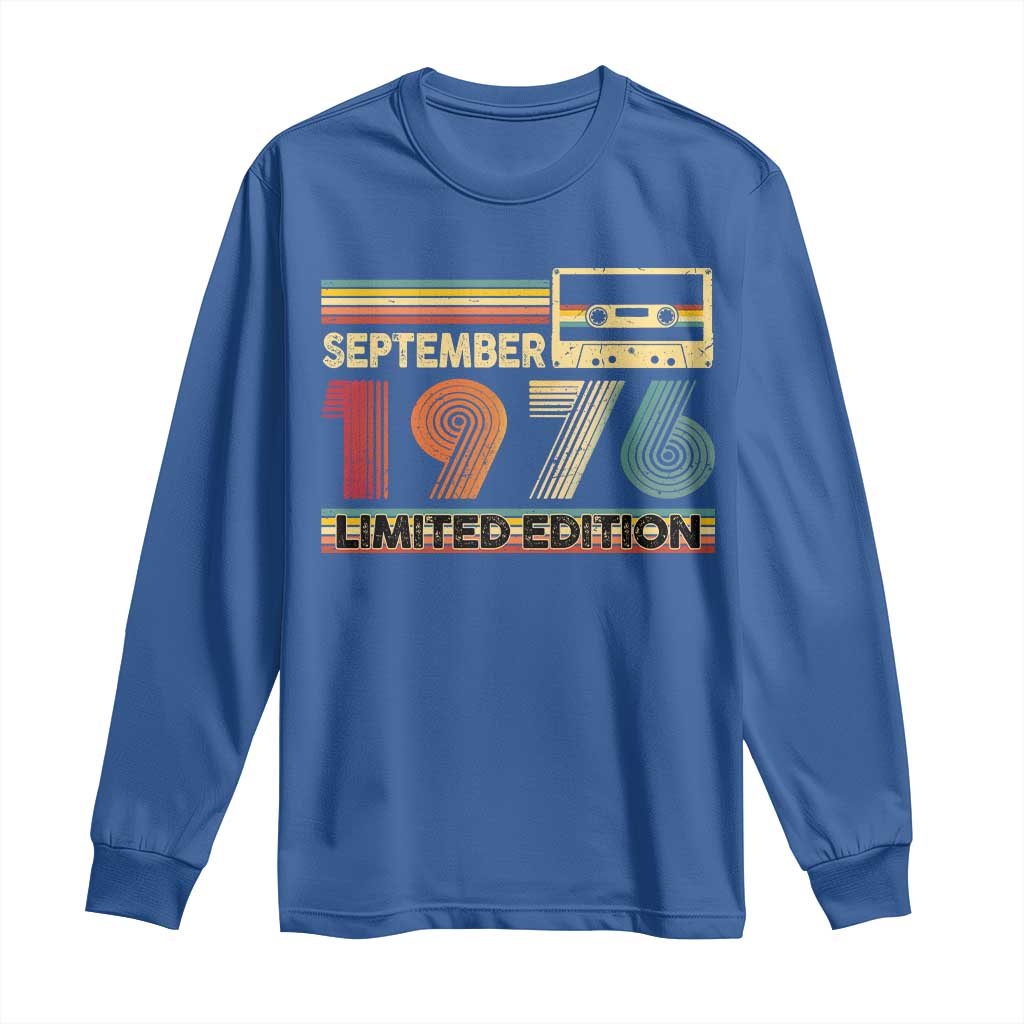 1976 September 50th Birthday Long Sleeve Shirt Retro Limited Edition 50 Year Old Gift