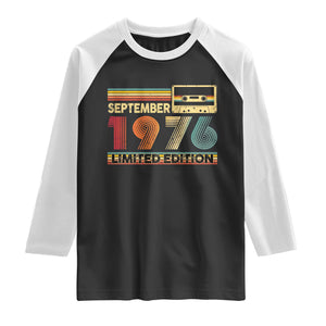 1976 September 50th Birthday Raglan Shirt Retro Limited Edition 50 Year Old Gift
